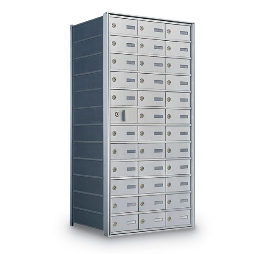 CAD Drawings American Postal Manufacturing Co. Front Loading 35-Door Horizontal Private Mailbox